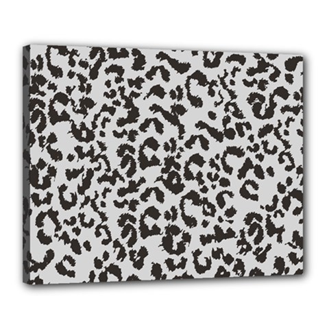 Leopard Print Gray Theme Canvas 20  X 16  (stretched) by ConteMonfreyShop