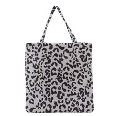 Leopard Print Gray Theme Grocery Tote Bag by ConteMonfreyShop