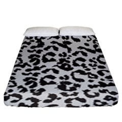 Leopard Print Gray Theme Fitted Sheet (king Size) by ConteMonfreyShop