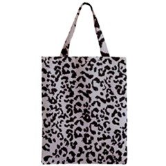 Leopard Print Gray Theme Zipper Classic Tote Bag by ConteMonfreyShop