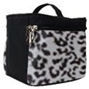 Leopard print gray theme Make Up Travel Bag (Small) View1