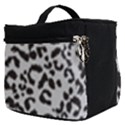 Leopard print gray theme Make Up Travel Bag (Small) View2