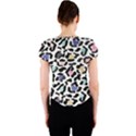 Jaguar spots colorful Crew Neck Crop Top View2