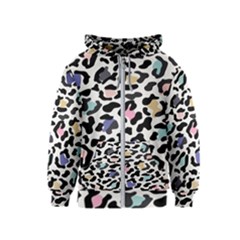 Jaguar Spots Colorful Kids  Zipper Hoodie by ConteMonfreyShop