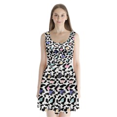 Jaguar Spots Colorful Split Back Mini Dress  by ConteMonfreyShop