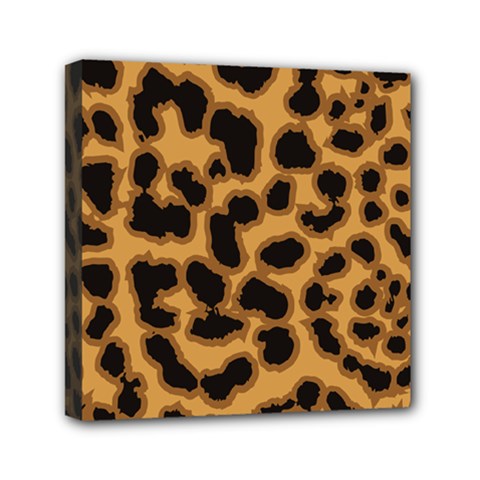 Leopard Print Spots Mini Canvas 6  X 6  (stretched) by ConteMonfreyShop