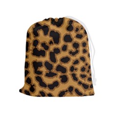 Leopard Print Spots Drawstring Pouch (xl) by ConteMonfreyShop