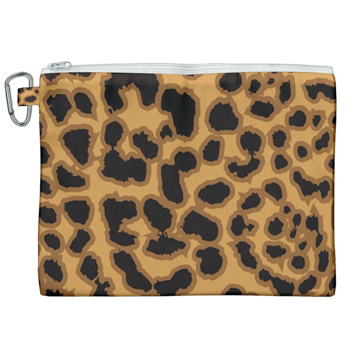 Leopard Print Spots Canvas Cosmetic Bag (XXL)