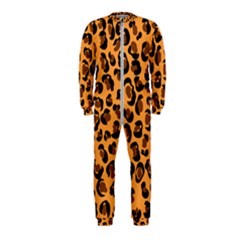 Leopard Print Peach Colors Onepiece Jumpsuit (kids)