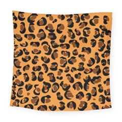 Leopard Print Peach Colors Square Tapestry (large) by ConteMonfreyShop