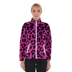 Leopard Print Jaguar Dots Pink Women s Bomber Jacket