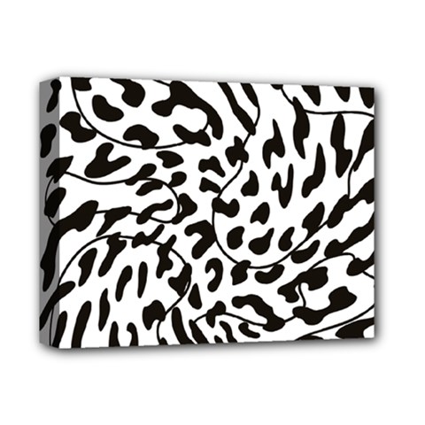 Leopard Print Black And White Draws Deluxe Canvas 14  X 11  (stretched) by ConteMonfreyShop