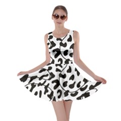 Leopard Print Black And White Draws Skater Dress by ConteMonfreyShop