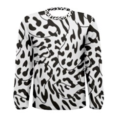 Leopard Print Black And White Draws Men s Long Sleeve Tee