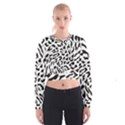 Leopard Print black and white draws Cropped Sweatshirt View1