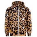 Leopard  spots brown white orange Men s Zipper Hoodie View1