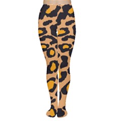 Leopard  Spots Brown White Orange Tights