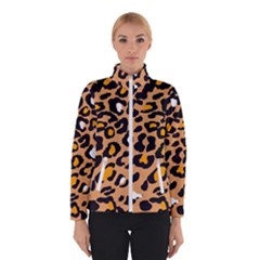 Leopard  Spots Brown White Orange Women s Bomber Jacket