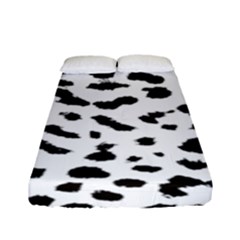 Leopard Print Jaguar Dots Black And White Fitted Sheet (full/ Double Size) by ConteMonfreyShop