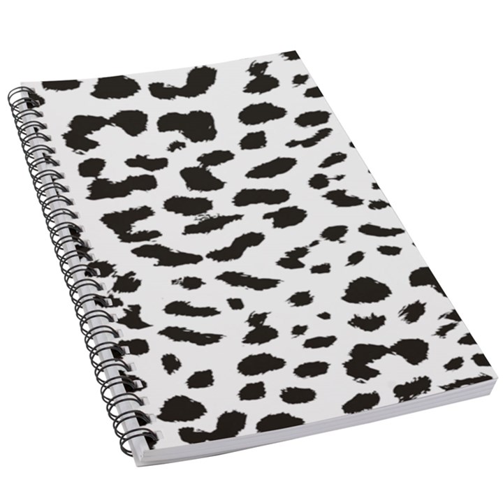 Leopard Print Jaguar Dots Black And White 5.5  x 8.5  Notebook