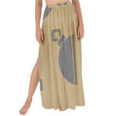 Gray Stripe Ornaments Brown Maxi Chiffon Tie-up Sarong by TetiBright