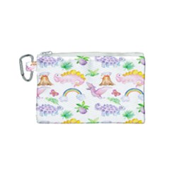 Dinosaurs Are Our Friends  Canvas Cosmetic Bag (small) by ConteMonfreyShop