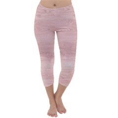 Pink Wood Capri Winter Leggings  by ConteMonfreyShop