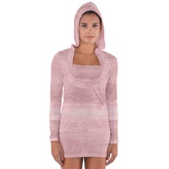 Pink Wood Long Sleeve Hooded T-shirt by ConteMonfreyShop