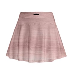 Pink Wood Mini Flare Skirt by ConteMonfreyShop