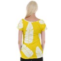 Yellow Banana Leaves Cap Sleeve Top View2