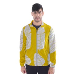 Yellow Banana Leaves Men s Windbreaker