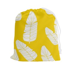 Yellow Banana Leaves Drawstring Pouch (2xl) by ConteMonfreyShop