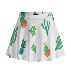 Among Succulents And Cactus  Mini Flare Skirt by ConteMonfreyShop