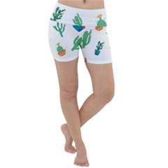 Among Succulents And Cactus  Lightweight Velour Yoga Shorts by ConteMonfreyShop