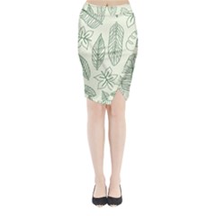 Banana Leaves Draw   Midi Wrap Pencil Skirt by ConteMonfreyShop