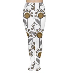 Daisy Minimalist Leaves Tights