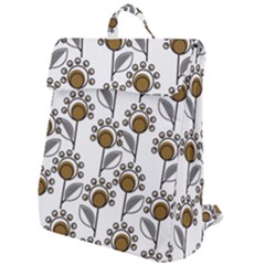 Daisy Minimalist Leaves Flap Top Backpack by ConteMonfreyShop