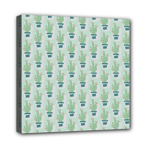 Cuteness Overload Of Cactus!   Mini Canvas 8  X 8  (stretched) by ConteMonfreyShop