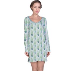 Cuteness Overload Of Cactus!   Long Sleeve Nightdress by ConteMonfreyShop