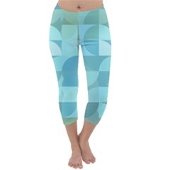 Geometric Ocean   Capri Winter Leggings  by ConteMonfreyShop