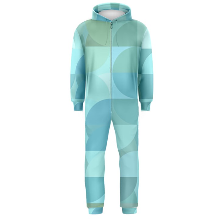 Geometric Ocean   Hooded Jumpsuit (Men)