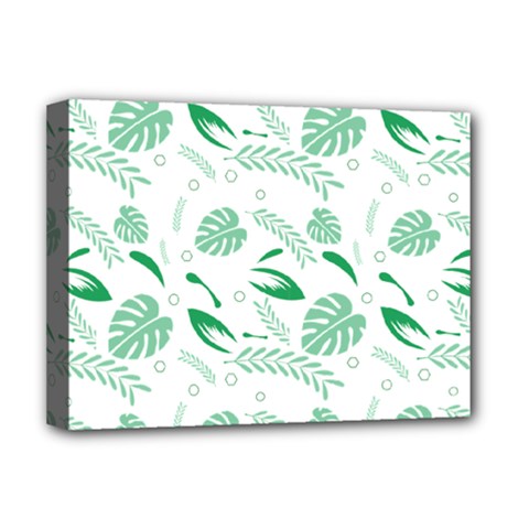 Green Nature Leaves Draw    Deluxe Canvas 16  X 12  (stretched)  by ConteMonfreyShop