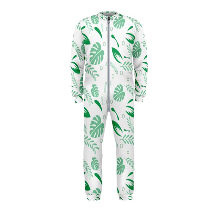 Green Nature Leaves Draw    OnePiece Jumpsuit (Kids)