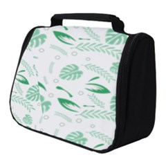 Green Nature Leaves Draw    Full Print Travel Pouch (small) by ConteMonfreyShop