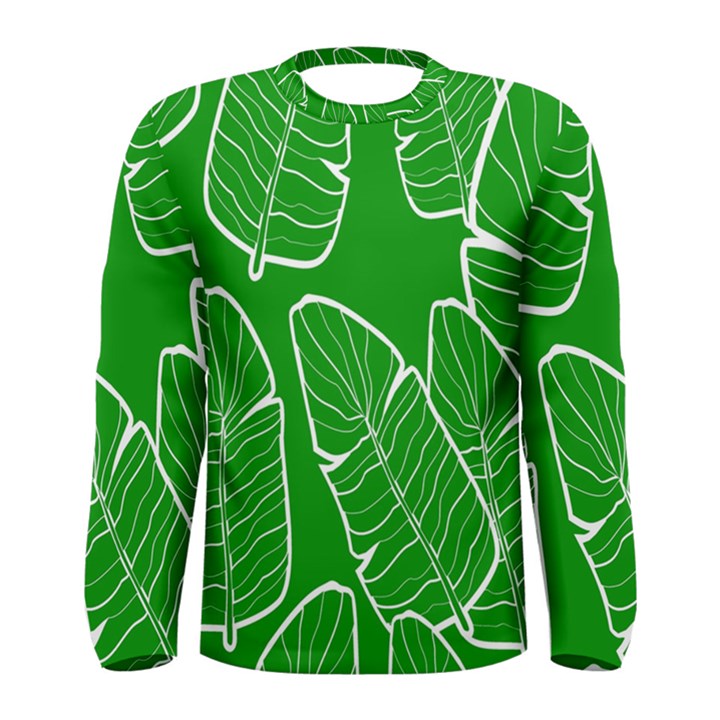 Green Banana Leaves Men s Long Sleeve Tee