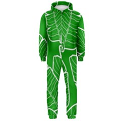 Green Banana Leaves Hooded Jumpsuit (men)