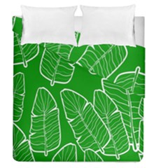 Green Banana Leaves Duvet Cover Double Side (queen Size) by ConteMonfreyShop