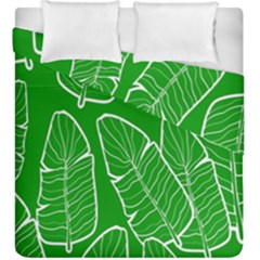 Green Banana Leaves Duvet Cover Double Side (king Size) by ConteMonfreyShop