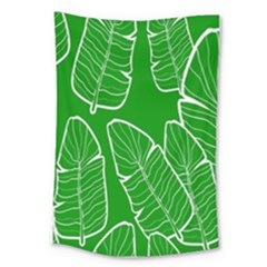 Green Banana Leaves Large Tapestry