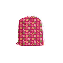 Little Flowers Garden   Drawstring Pouch (small) by ConteMonfreyShop